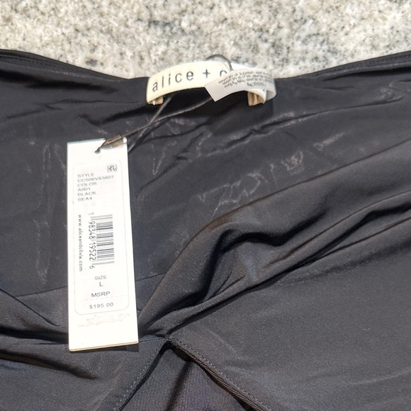 Alice + Olivia Pippa Halter Bodysuit, Black - Picture 10 of 14